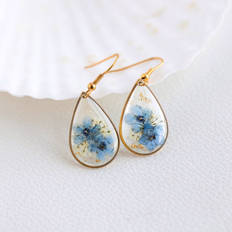 1245_9 Real Flower Earrings