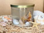 Seaside Candle with Sand & Seashells - Image 3
