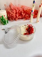 Botanical Soy Candle in Luxury Ribbed Glass Jar