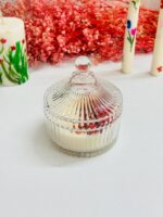 Botanical Soy Candle in Luxury Ribbed Glass Jar - Image 2