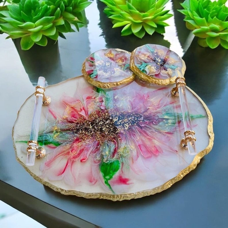 Bloom Resin Tray Set