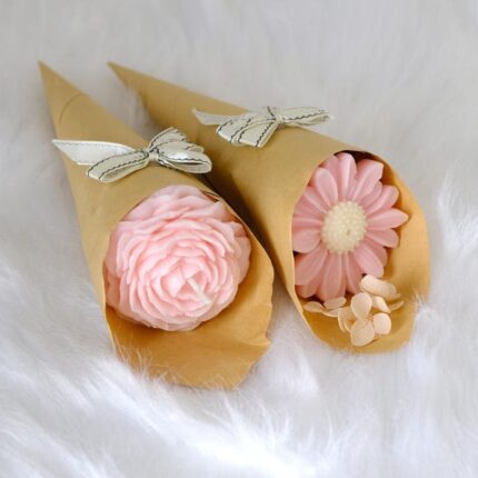 Handmade Floral Candle Bouquet