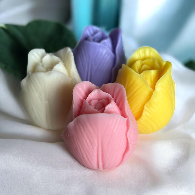 3D Tulip Candle Silicone Bouquet