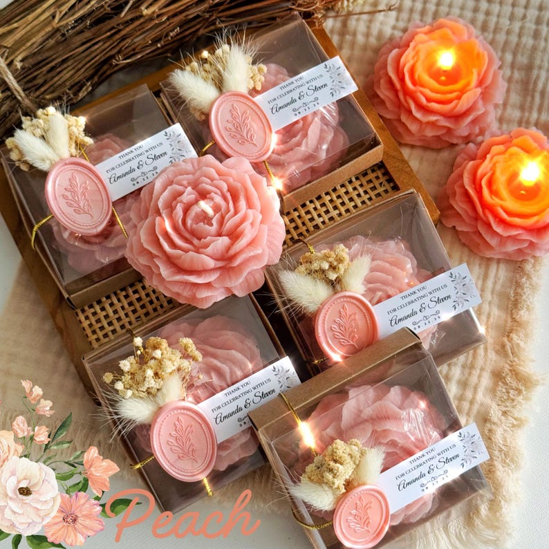 1548_0 Custom Scented Peony Candle Favor