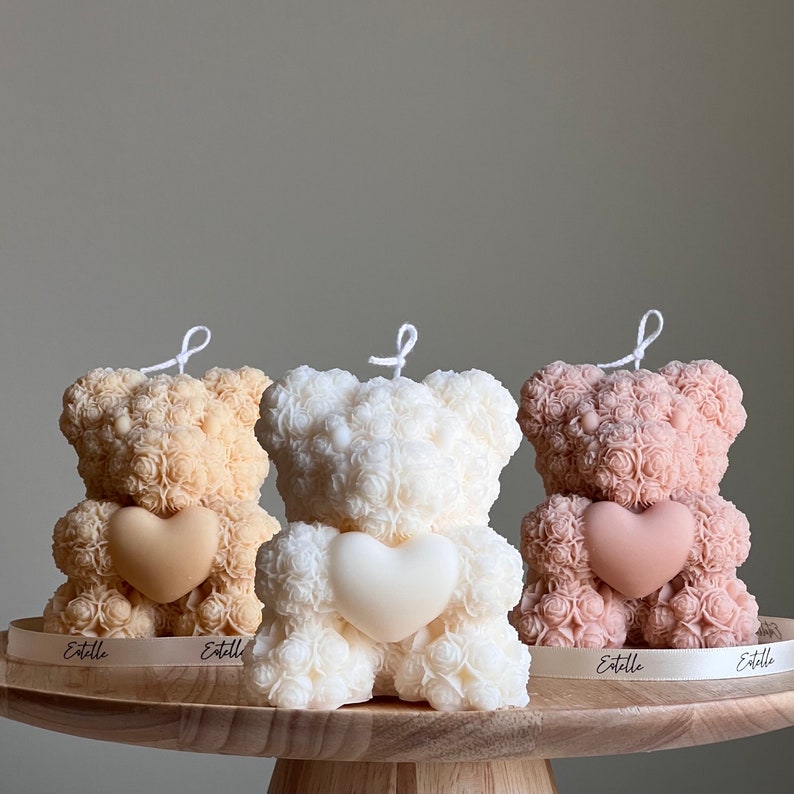 1618_0 Teddy With Heart Candle