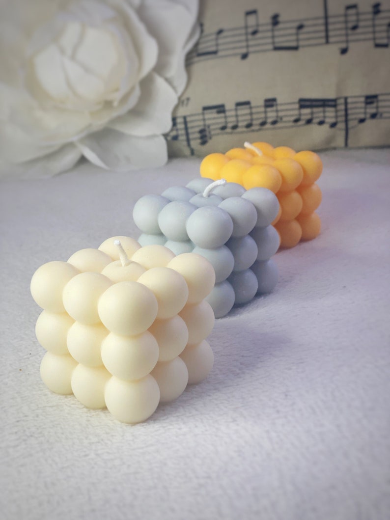 1658_1 Bubble Cube Soy Candle Pack of 2