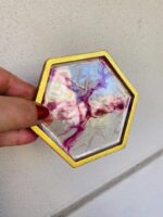 Luxury Burgundy Gold Epoxy Tray - Image 6