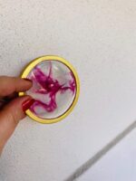 Luxury Burgundy Gold Epoxy Tray - Image 5