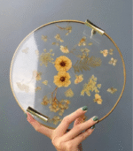 Flowers Resin decorative tray