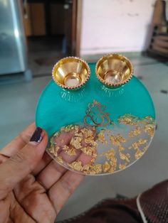 Kanku - Chawal, Sweet 10 Inch Resin Puja Thali