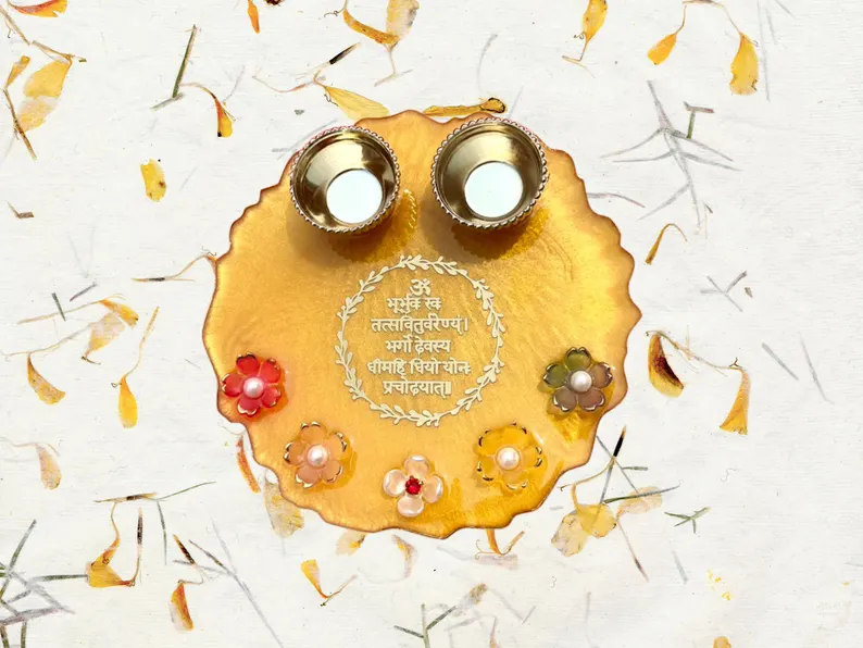 Resin Pooja Thali Resin Pooja Thali