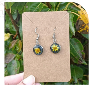 Handmade Resin Art Real Flower Earrings