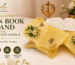 Handcrafted resin book stand for Guru Granth Sahib Ji with floral and gold detailing